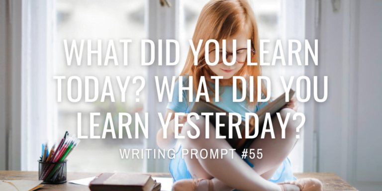 What did you learn today? What did you learn yesterday?