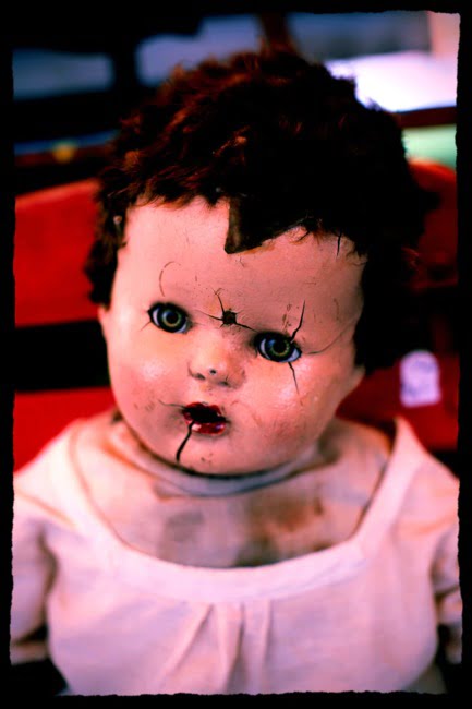 Creepy Doll With Cracked Face